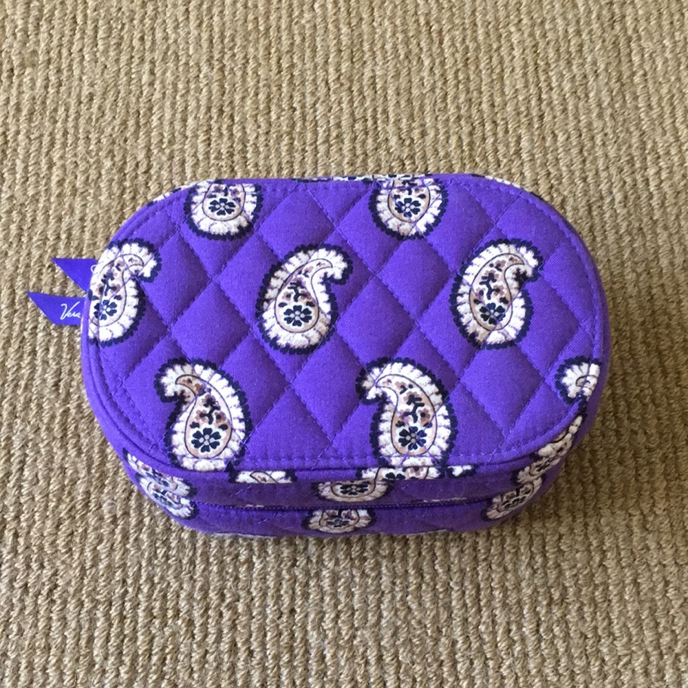 Vera Bradley purple/brown paisley jewelry case